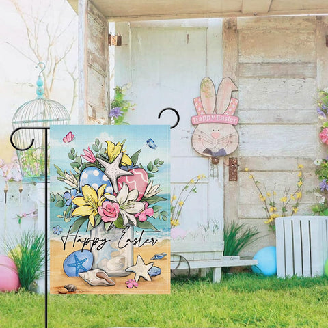 Artofy burlap outdoor flag is weather resistant and double-sided