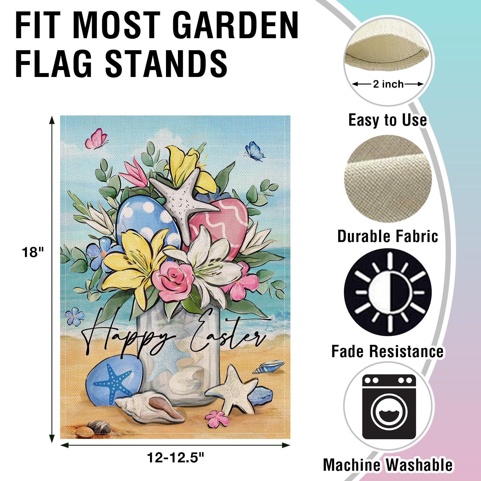 Artofy coastal lily flag adds seaside charm to porch or patio