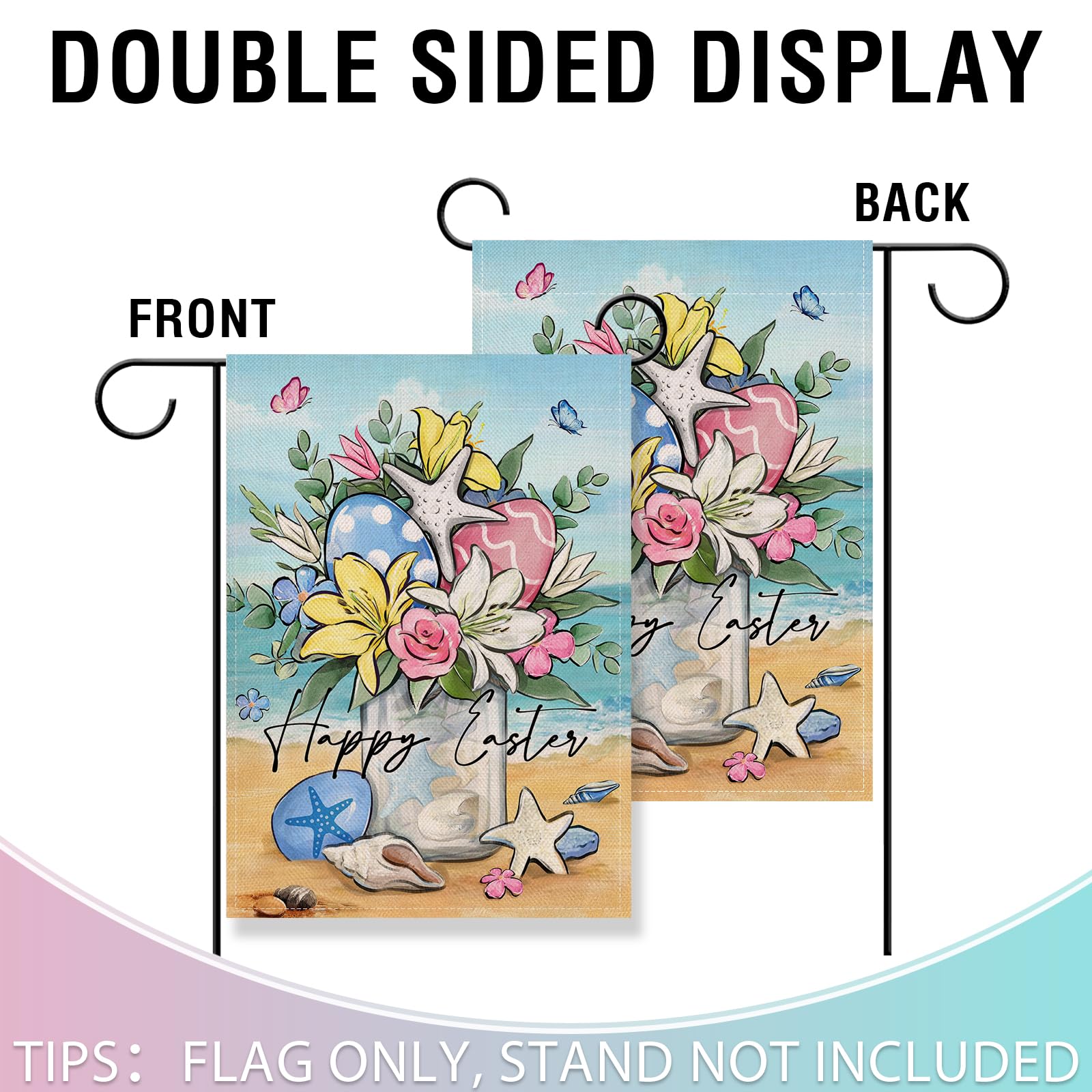 Artofy Easter eggs and starfish design for garden celebrations