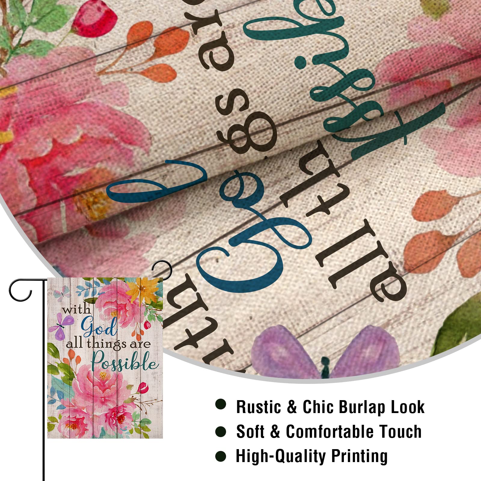 Artofy garden flag butterfly design adds uplifting charm for outdoors throughout spring and summer