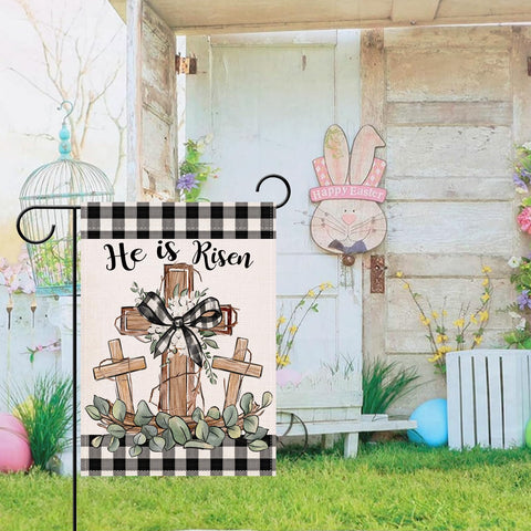 Artofy 12x18 inch garden flag fits small yard spaces.