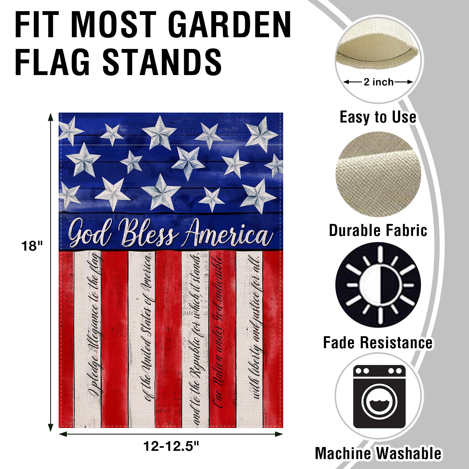 Artofy flag side view highlighting double sided design readable from both directions.