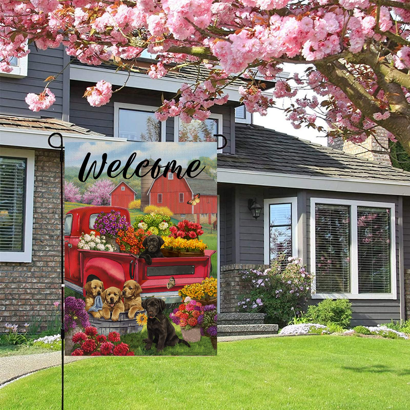 Artofy outdoor flag 12x18 ideal for porches and decks.