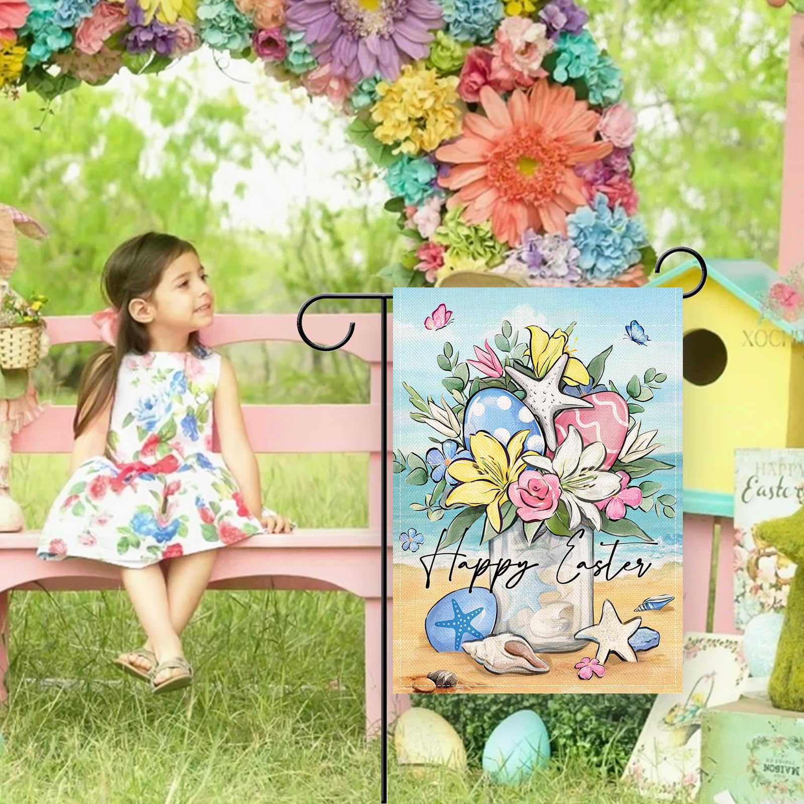 Artofy 12x18 garden flag perfect for yard and gate displays