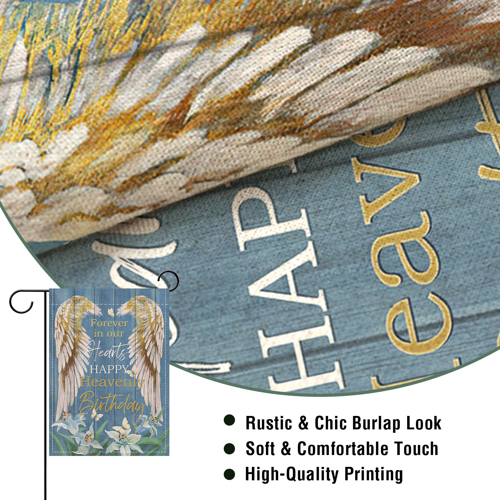 Artofy weatherproof flag endures all seasons for porch and yard.