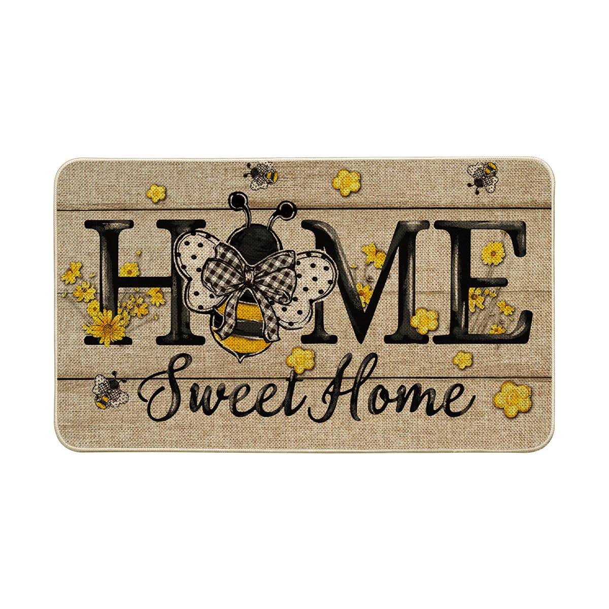 Artoid Mode Bee Daisy doormat adds seasonal charm to entryways and porches.