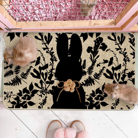 Artoid Mode Easter Doormat with a low-profile edge fits under most doors smoothly.