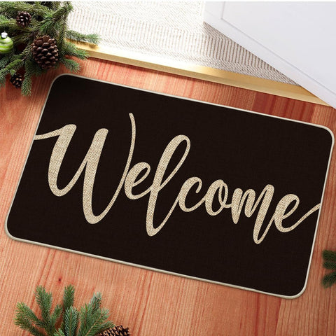 Artoid Mode black doormat slim low-profile design at doorway