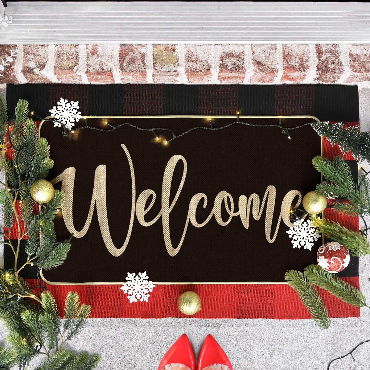 Artoid Mode black doormat texture close-up highlighting durable fibers