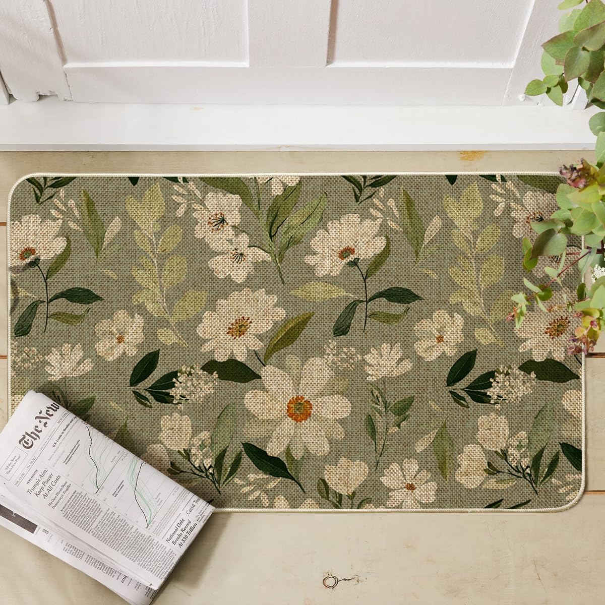 Artoid Mode doormat showing a daisy pattern for indoor-outdoor decor.