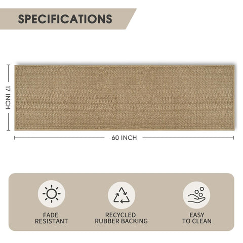 Artoid Mode durable rubber backing reduces slipping on slick floors.