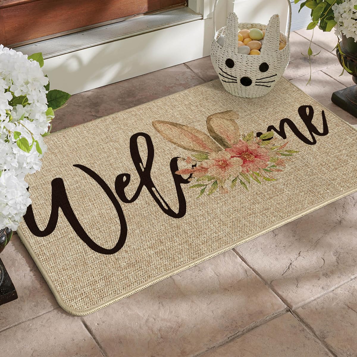 Artoid Mode Easter seasonal pattern enhances curb appeal at the doorway.
