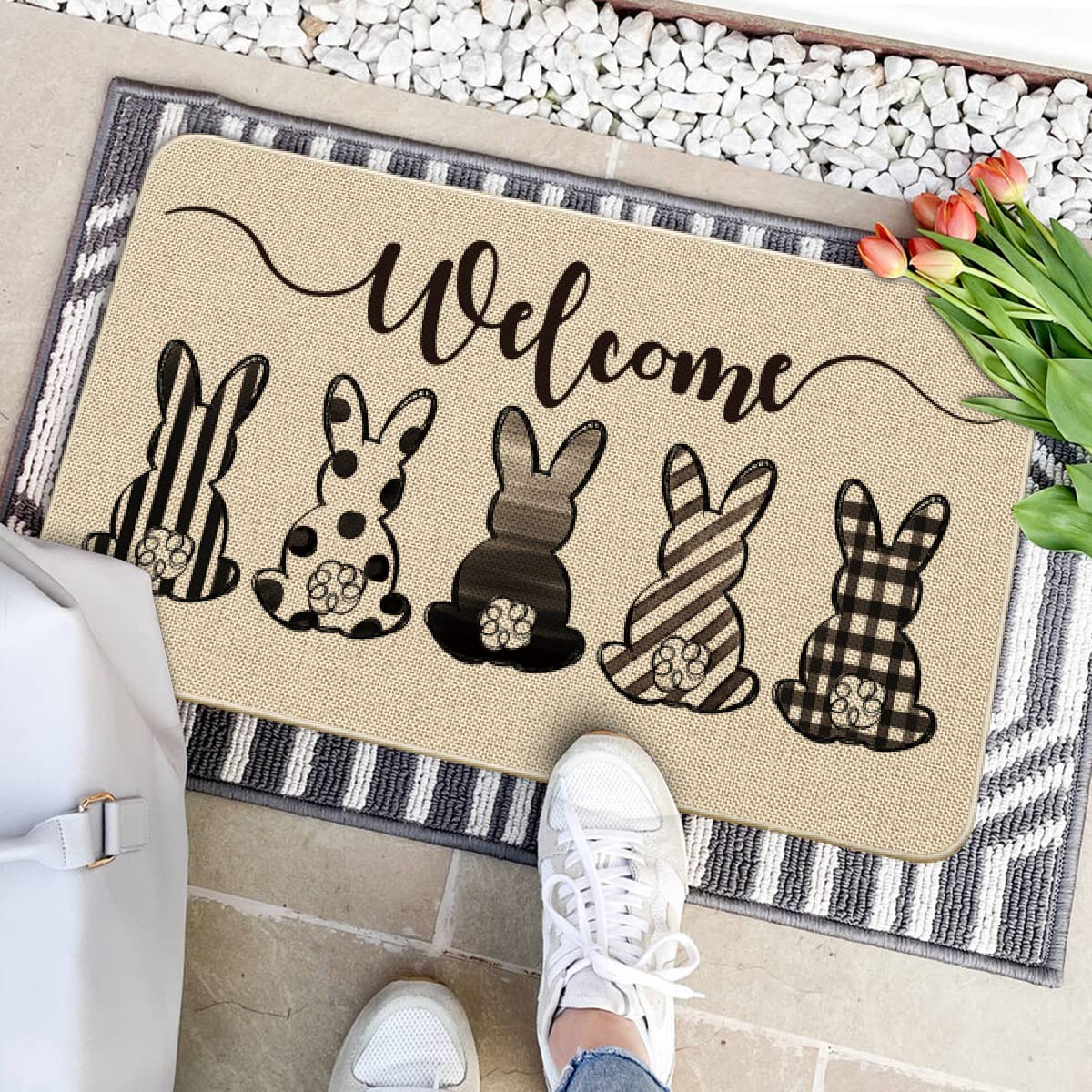 Artoid Mode easy care doormat cleans easily with hose or sponge.