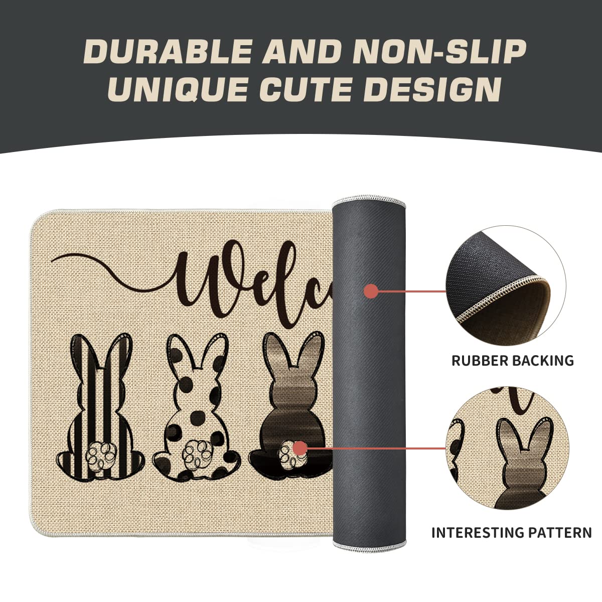 Artoid Mode indoor outdoor doormat suitable for porches and patios.