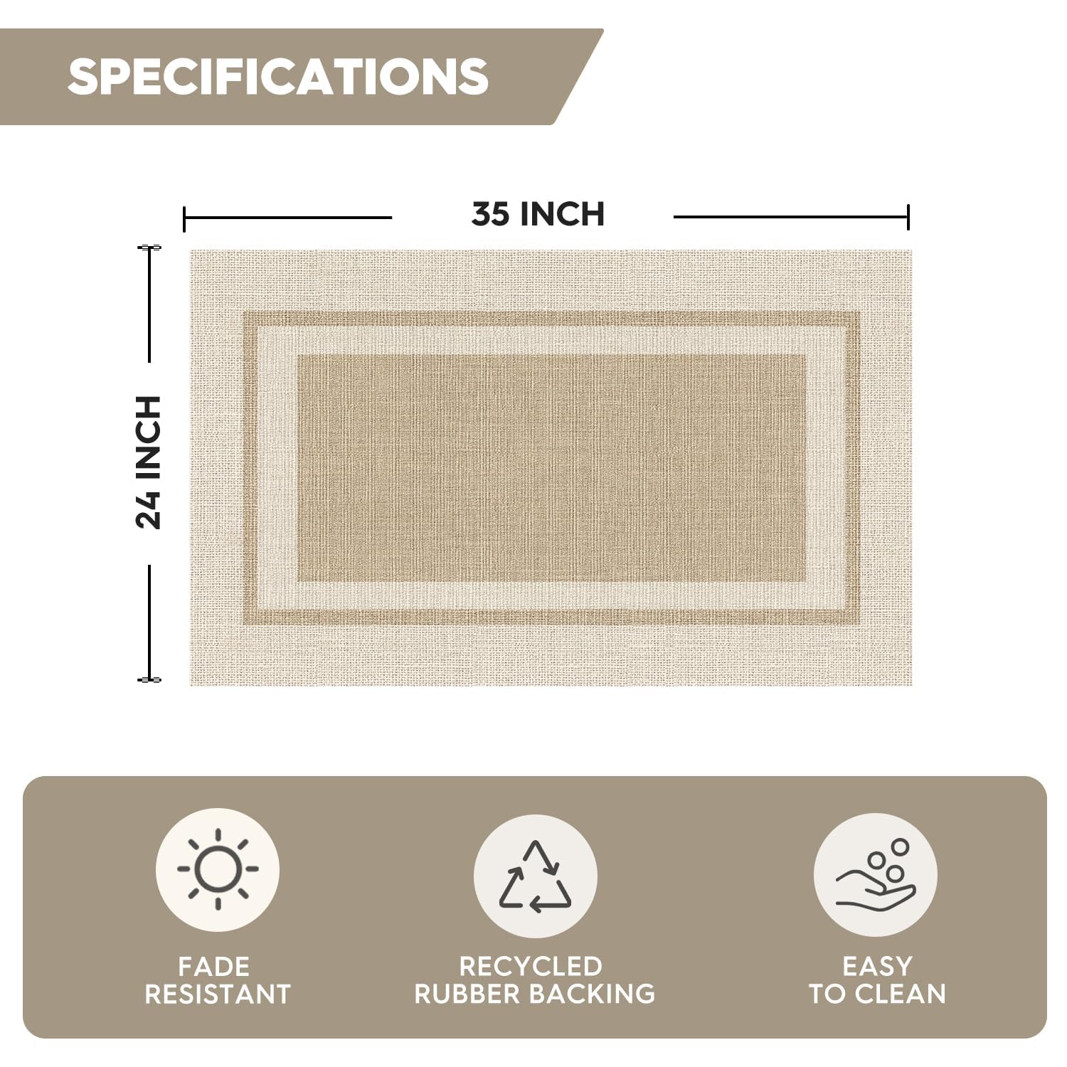 Low-profile 0.25 inch design reduces trip risk at entryways