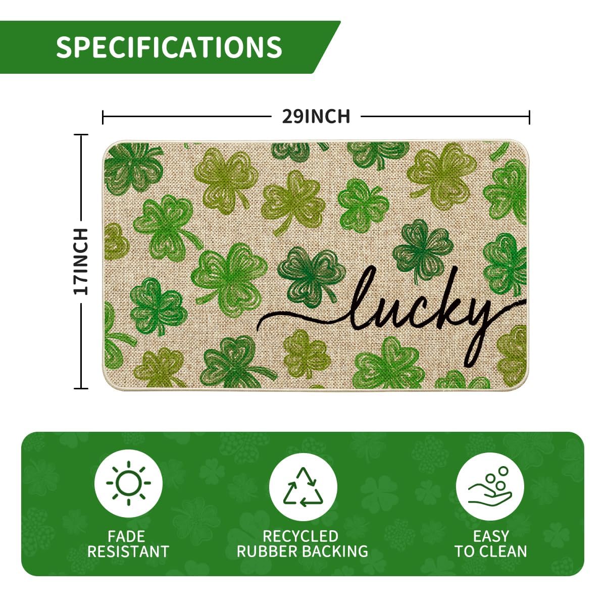Artoid Mode Lucky Clovers pattern closeup highlights durable materials and print quality.