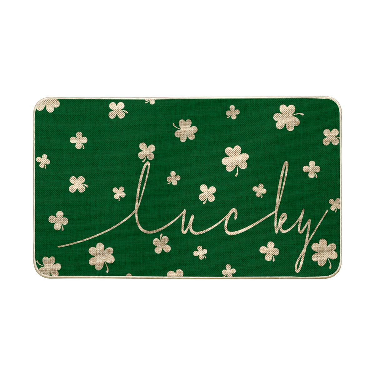 Artoid Mode Lucky Shamrock doormat greets guests with seasonal charm at the door.