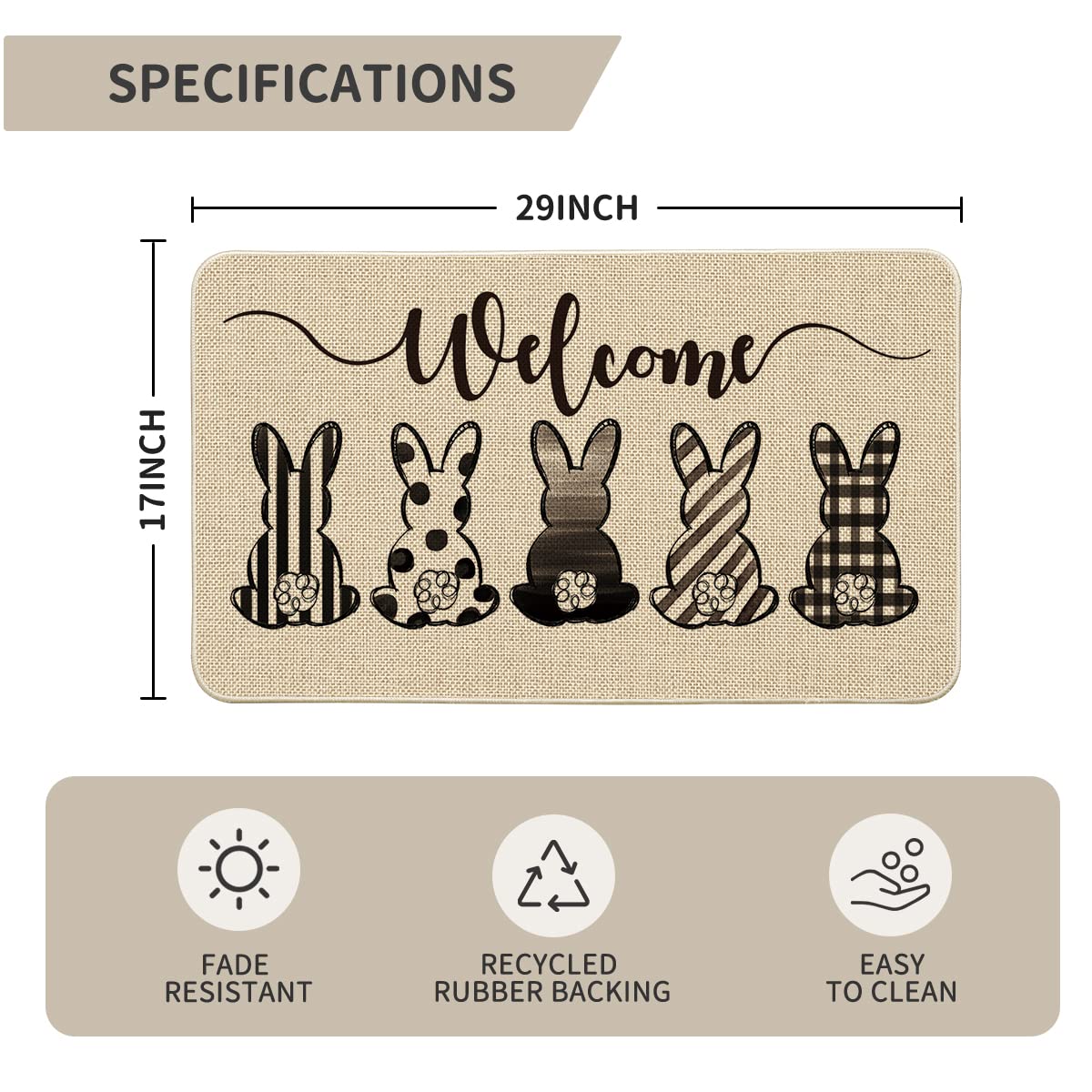 Artoid Mode non slip back doormat helps keep walkways safer.