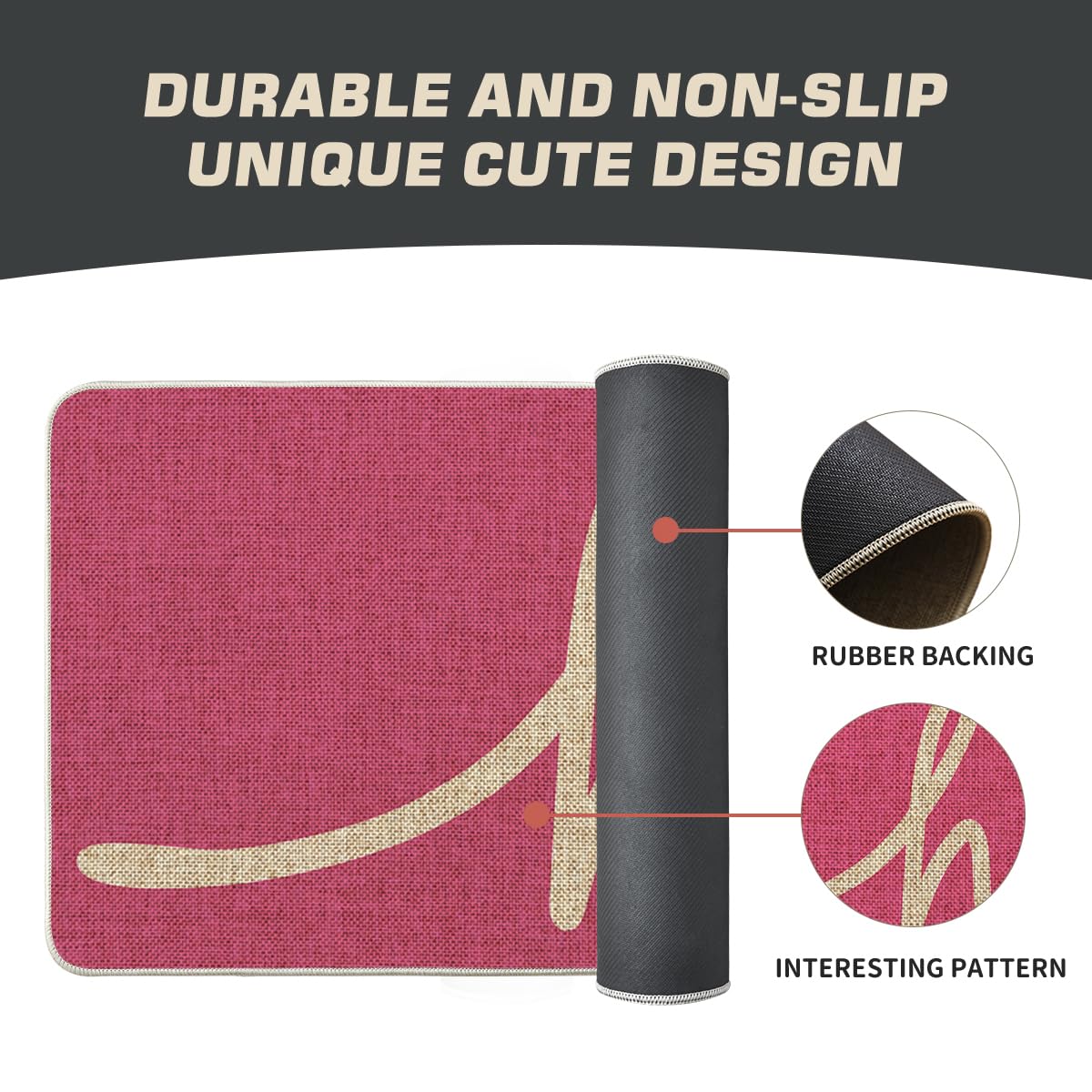 Artoid Mode pink hi spring doormat adds stylish entrance decor.