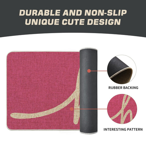 Artoid Mode pink hi spring doormat adds stylish entrance decor.