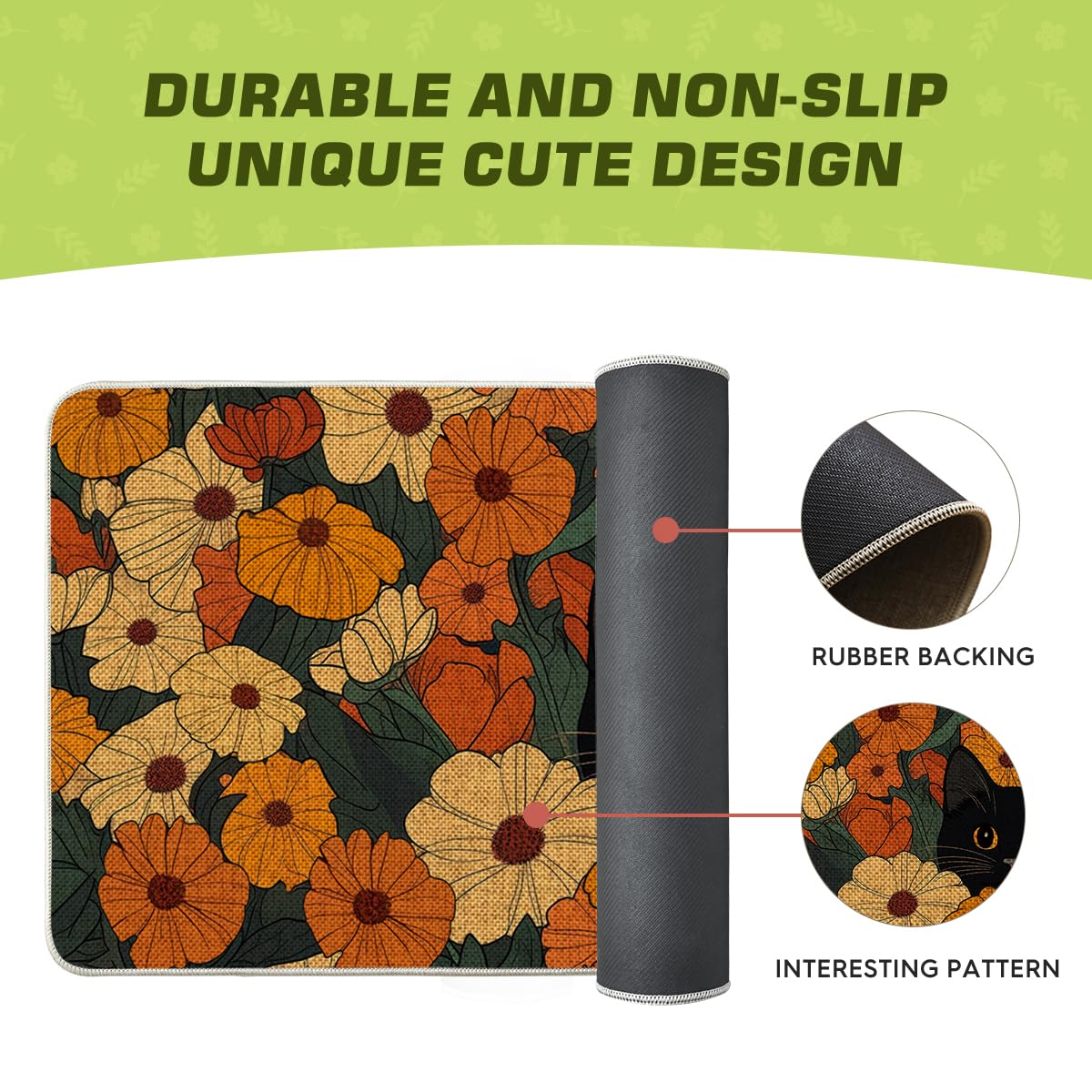 Artoid Mode durable rubber and polyester doormat withstands daily wear