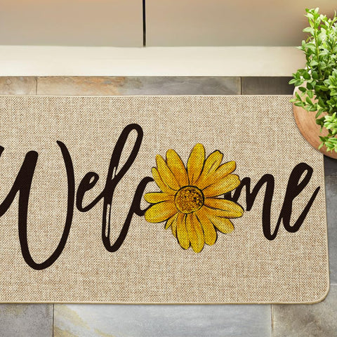 Artoid Mode sunflower welcome spring doormat indoor outdoor versatility for guests year round