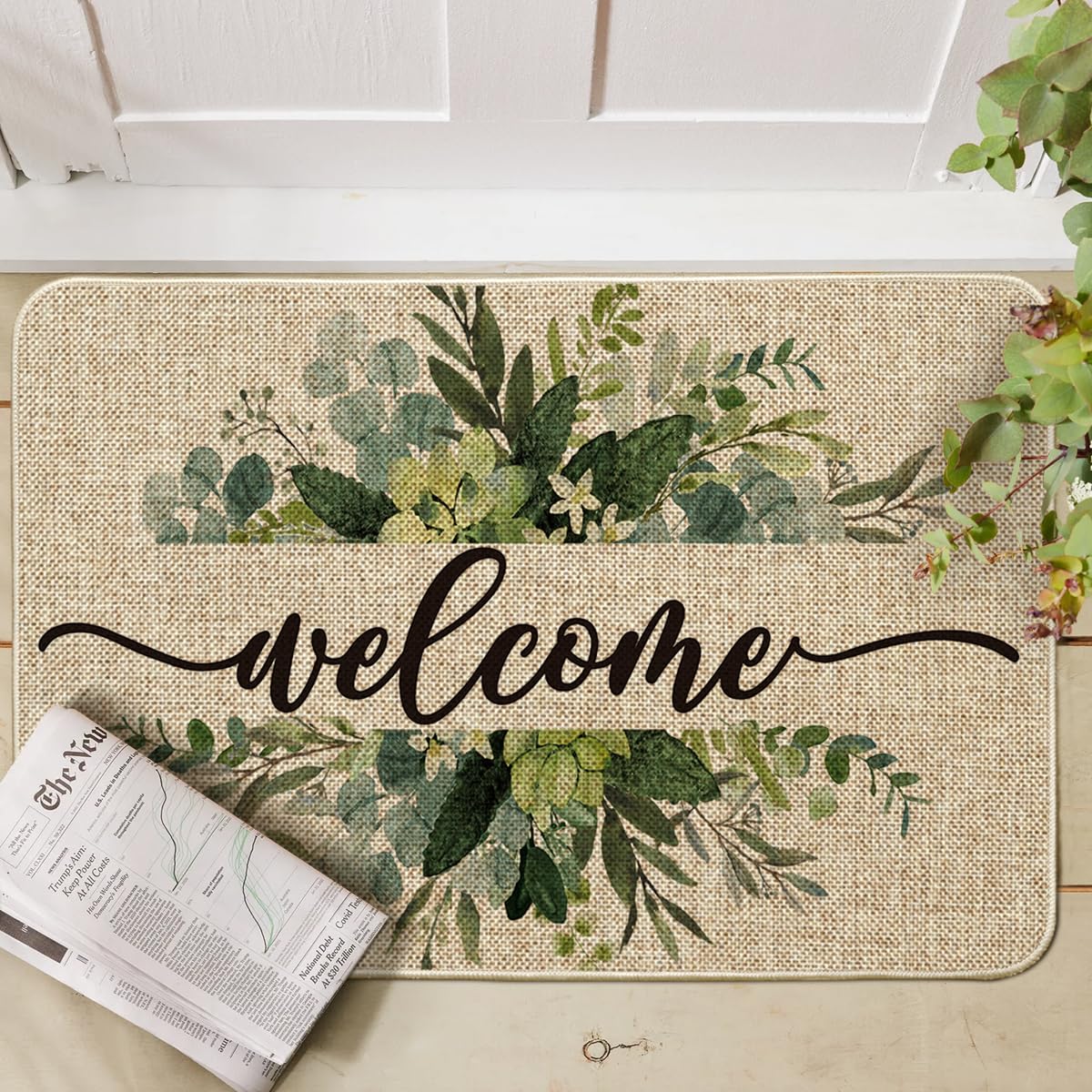 Artoid Mode welcome spring doormat adds seasonal charm to doorways.
