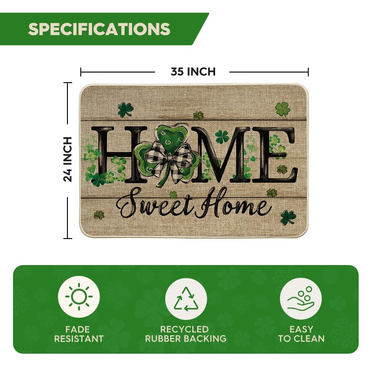 Artoid Mode non-slip backing offers safe footing indoors and outdoors