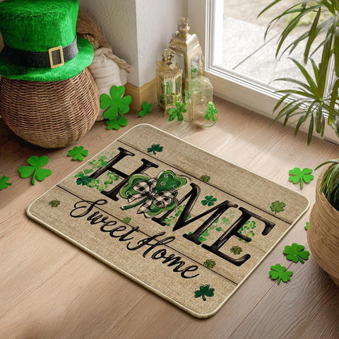 Artoid Mode shamrock pattern close-up adds seasonal charm at doors