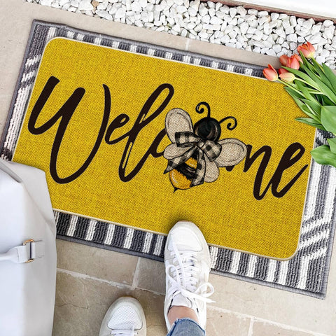 Artoid Mode yellow bee entry mat for outdoor use