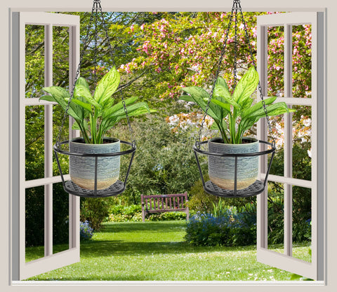 ARTORA double-tier system accommodates two plants in a chic setup.