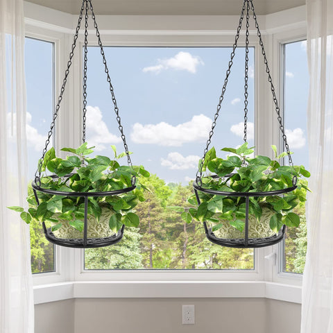ARTORA modern hanging plant holder adds elegance to balconies and living rooms.
