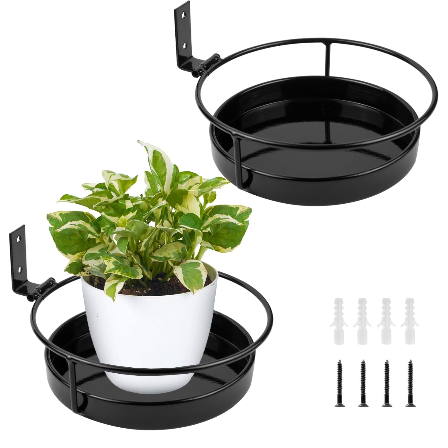 ARTORA wall-mounted plant holder 2-pack on wall for compact plant display