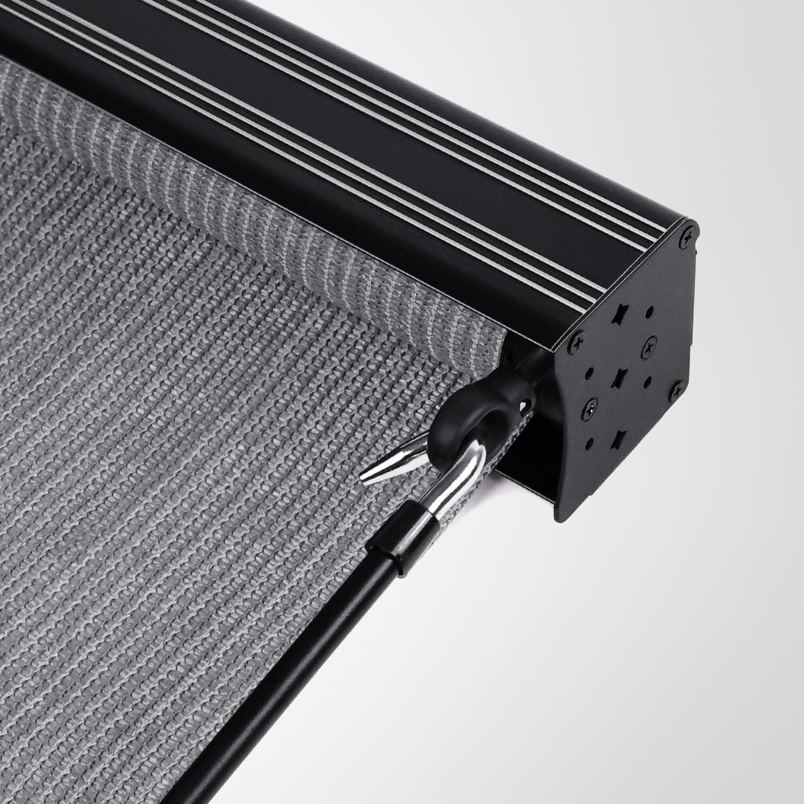 Artpuch outdoor roller shade on patio for light control and privacy.