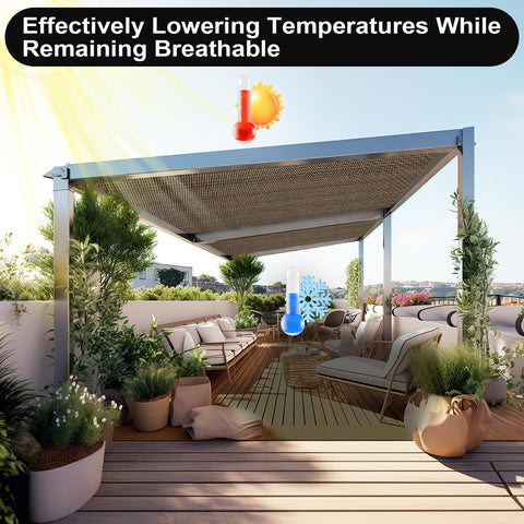 Artpuch pergola shade cover easy installation with multiple fasteners included.