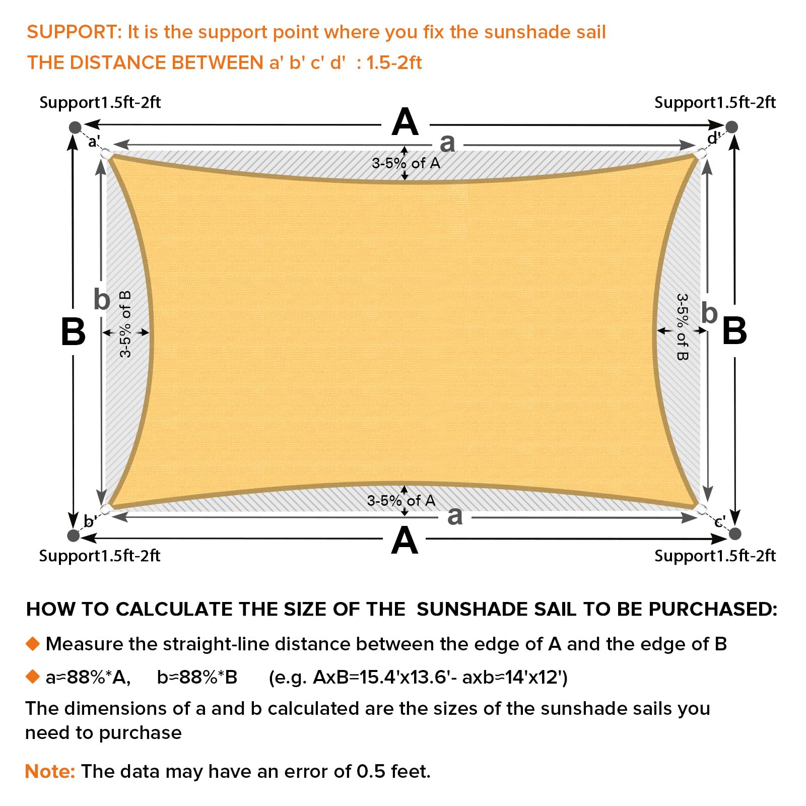 Patio setup with Artpuch 12x16 sand shade sail over seating