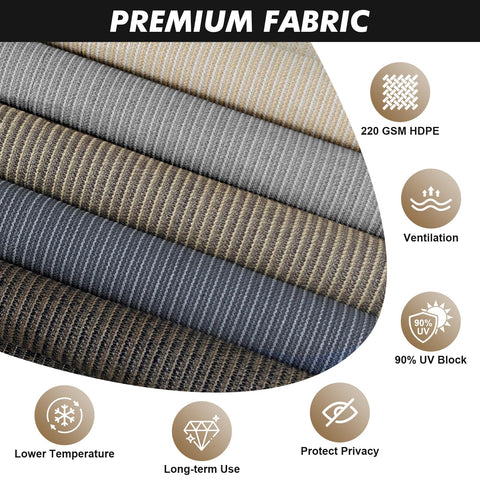 Two-pole assembly with seamless fabric provides full coverage.
