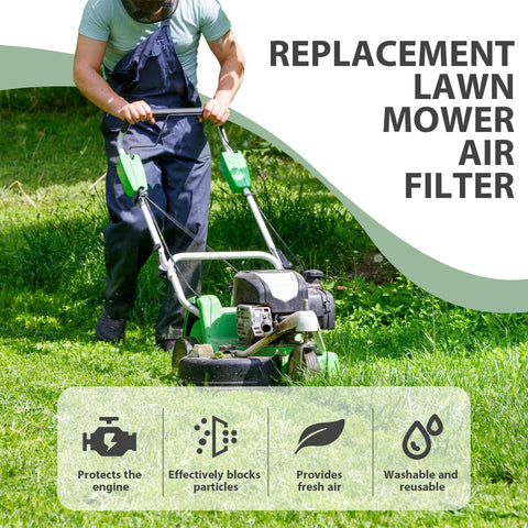 ARTSHU 2-pack air filters ready for lawn mower maintenance