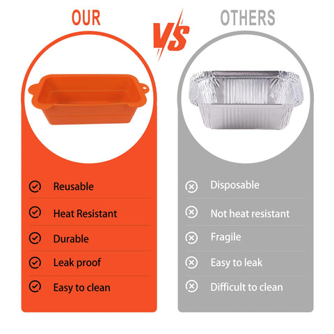 ARTSHU reusable liners cut waste compared to disposable pans.