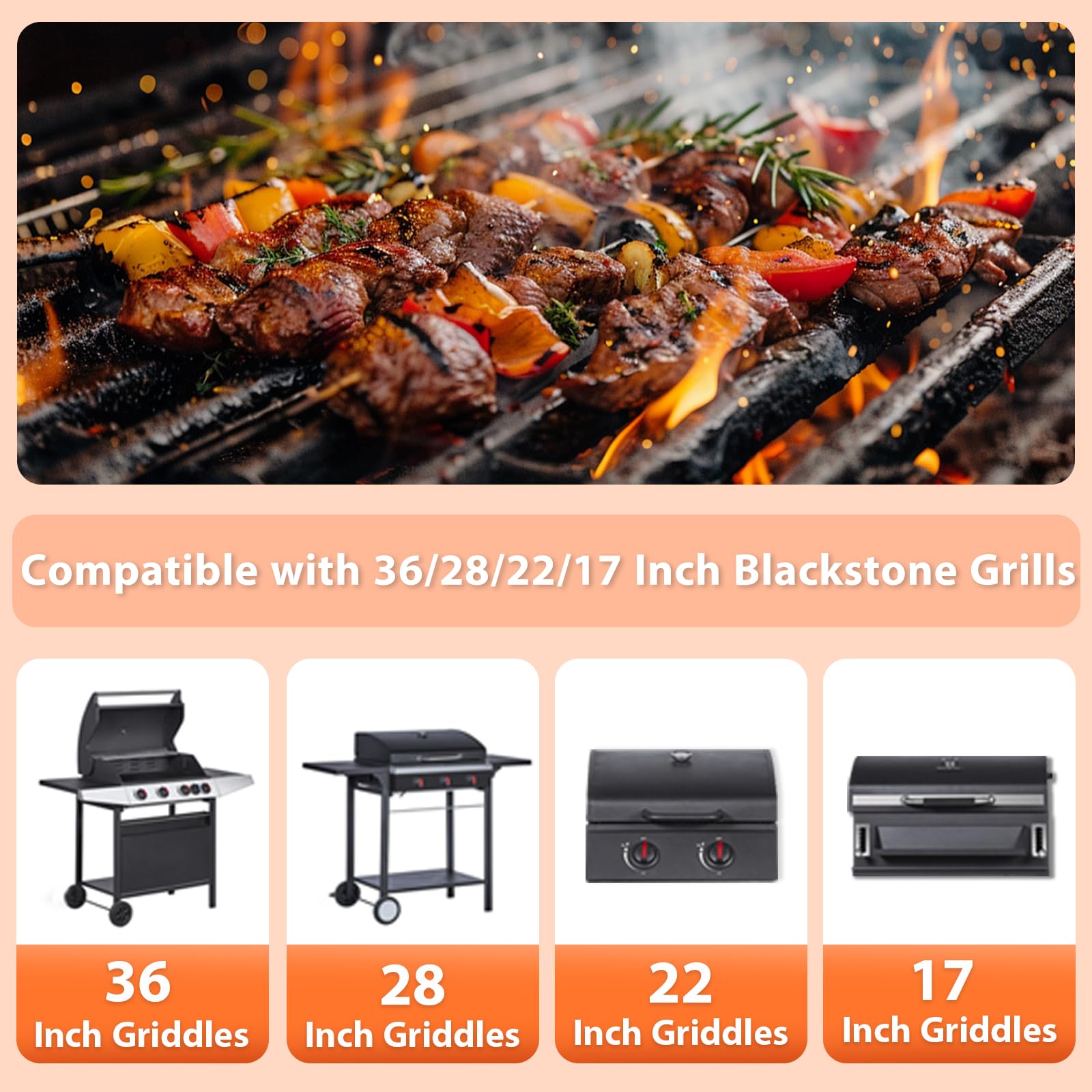 ARTSHU silicone grease cup liner for 22-inch Blackstone is durable and heat resistant.