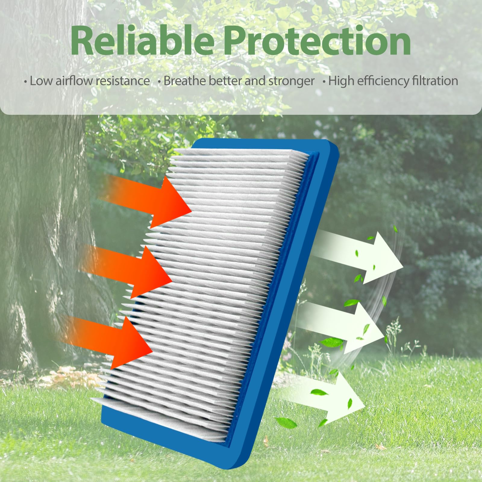 ARTSHU air filter demonstrates wide compatibility with push mower engines.