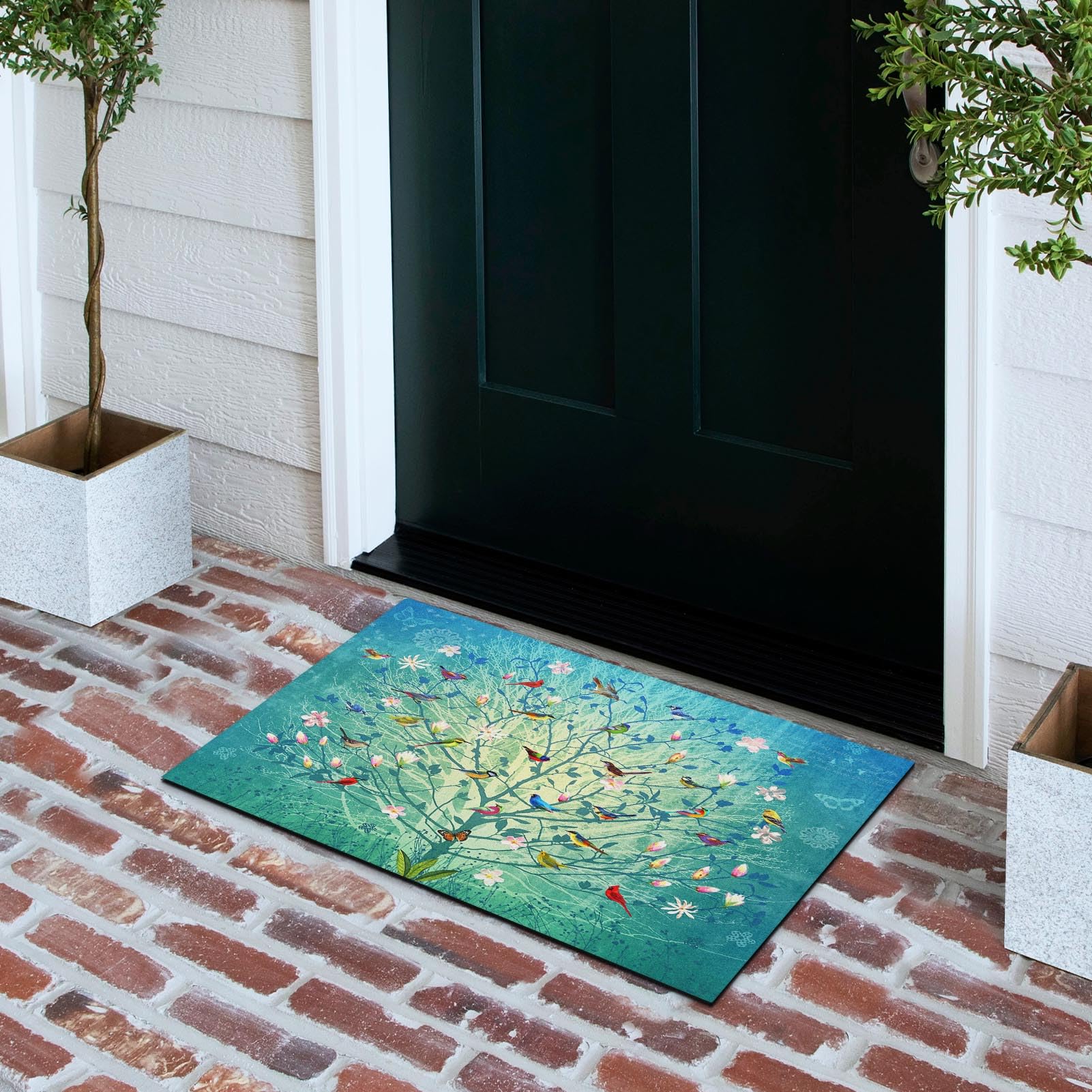 Arttown easy-clean polypropylene ring-mesh mat cleans quickly.