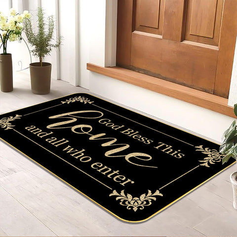 ARTUFAN doormat with non-slip rubber backing for safe use on any floor.