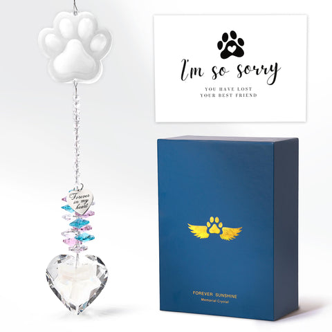 ARUN pet memorial suncatcher dog tribute in sunlight for reflective remembrance