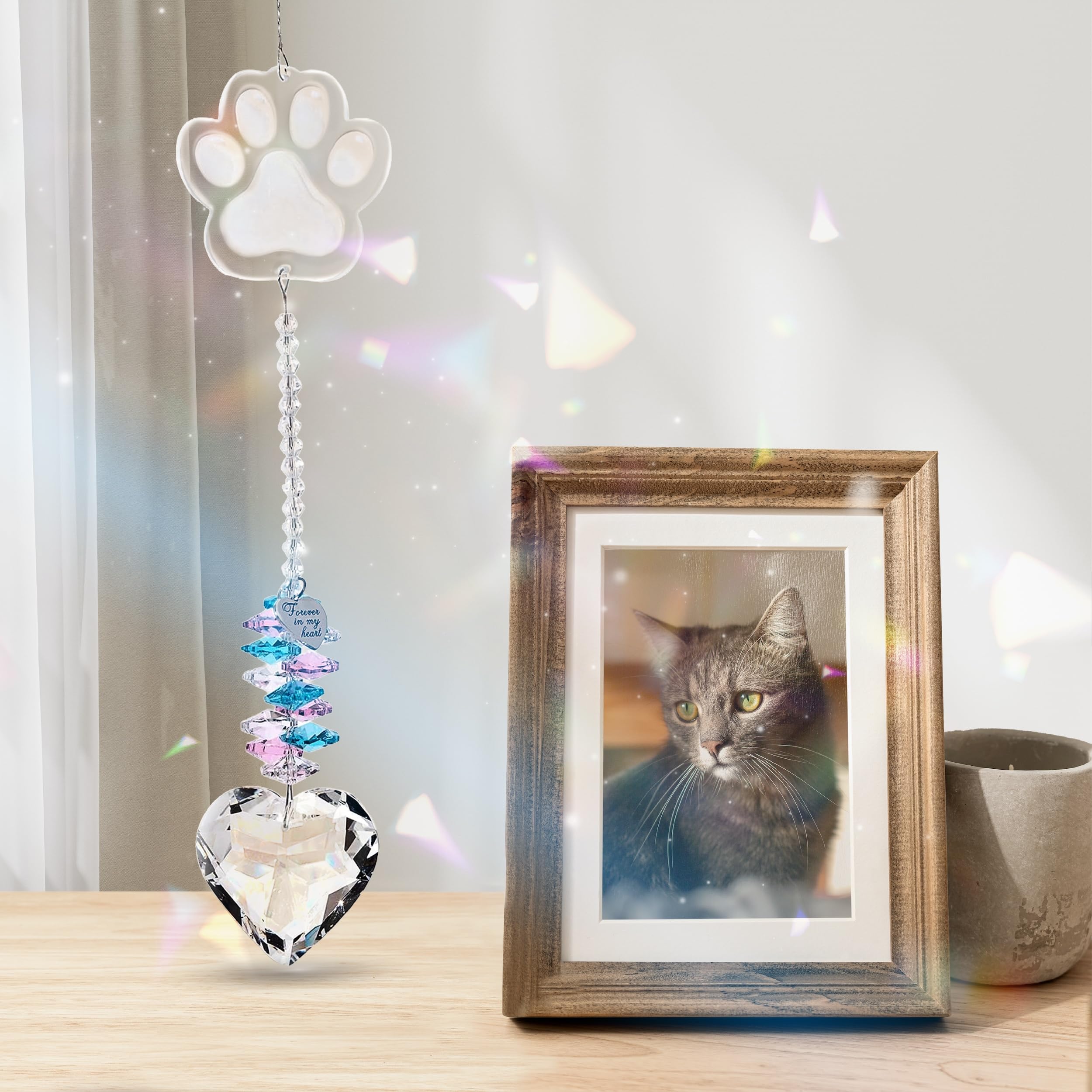 ARUN pet memorial suncatcher heart design evokes warm memories