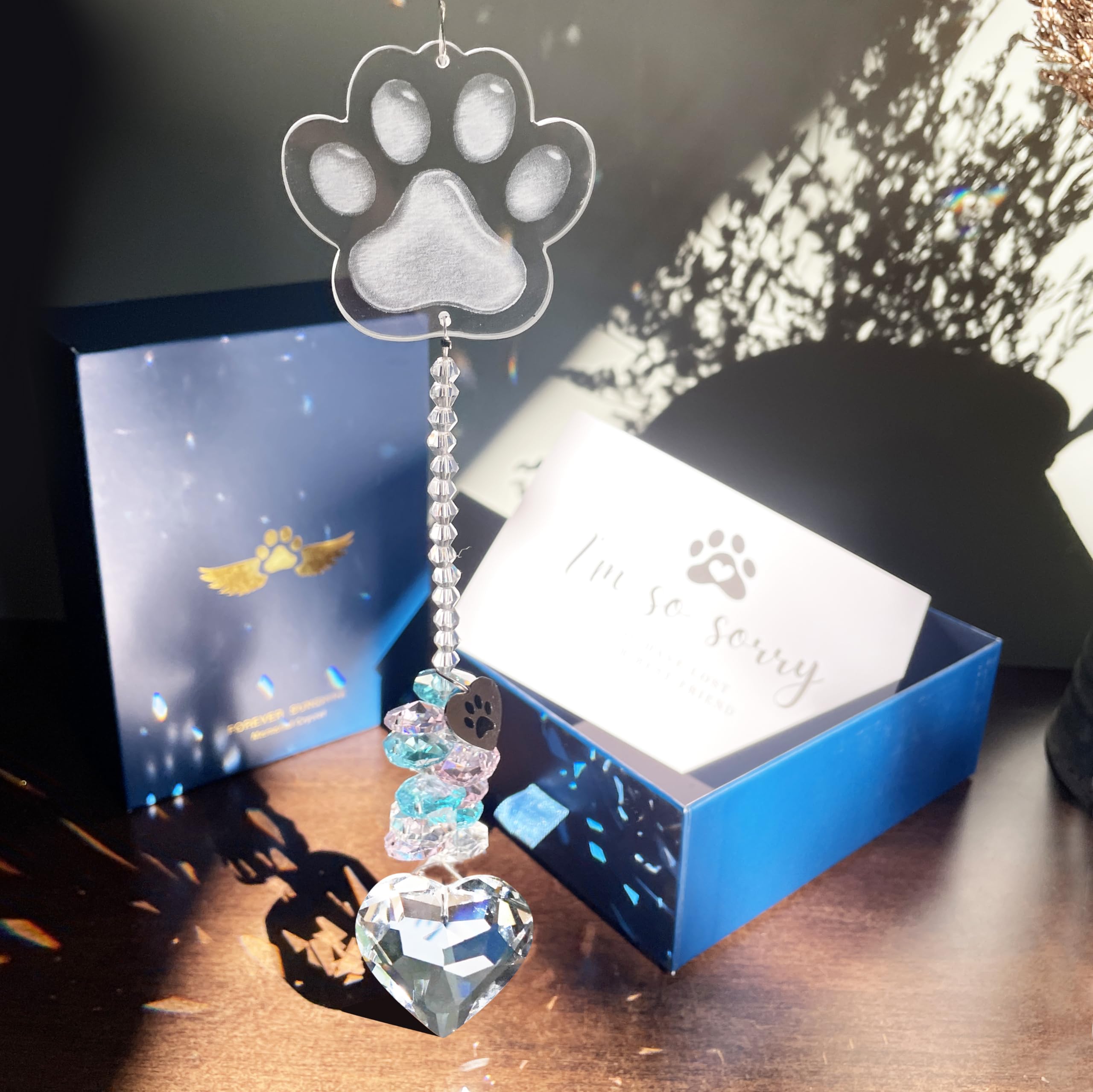 ARUN pet memorial suncatcher window display brightens a memory
