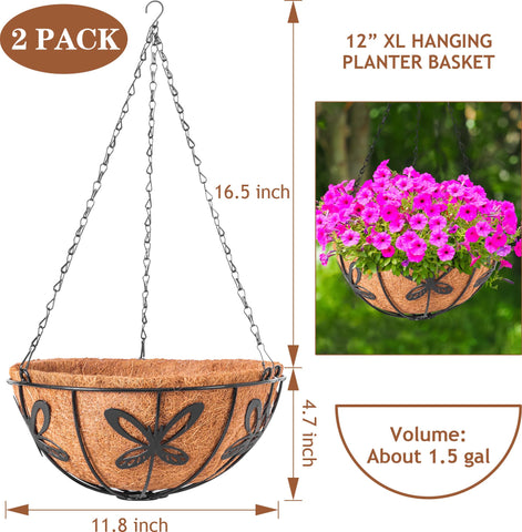 ARVINKEY coco coir liner basket supports soil while promoting air circulation