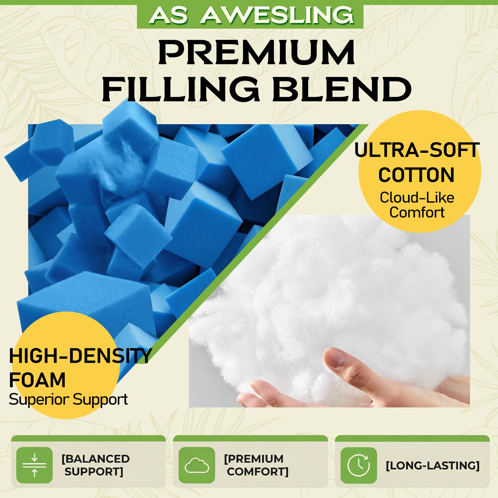 AS AWESLING cushion gray anti-slip anchors prevent shifting in windy weather