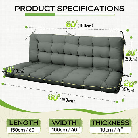 AS AWESLING easy-clean cushion dries quickly after rain for ready outdoor lounging