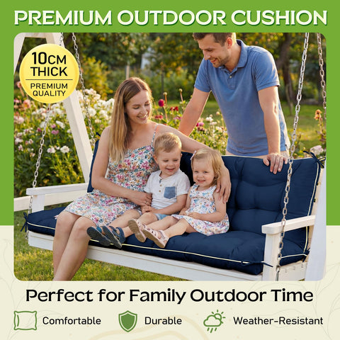 AS AWESLING backrest swing cushion provides added support for relaxed outdoor seating.